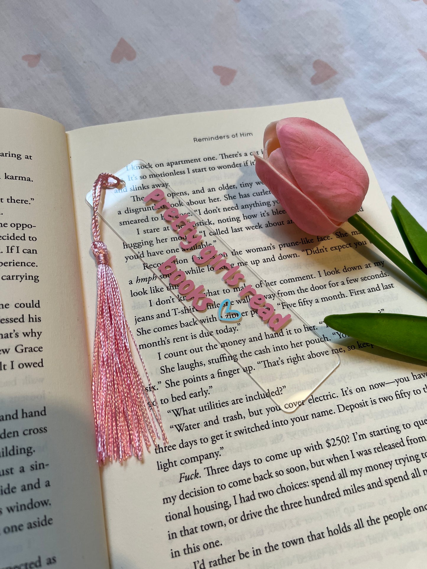 Pretty Girls Read Books Acrylic Bookmark