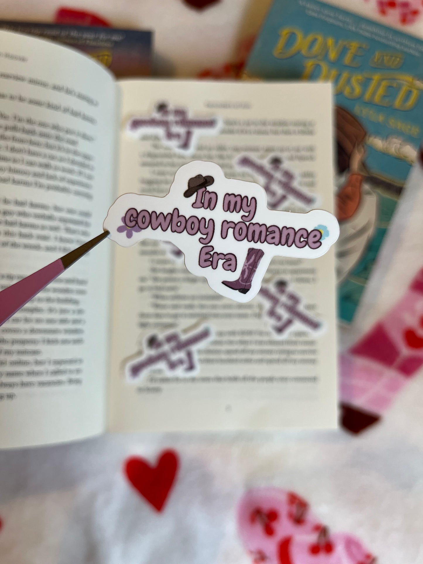 Cowboy romance sticker