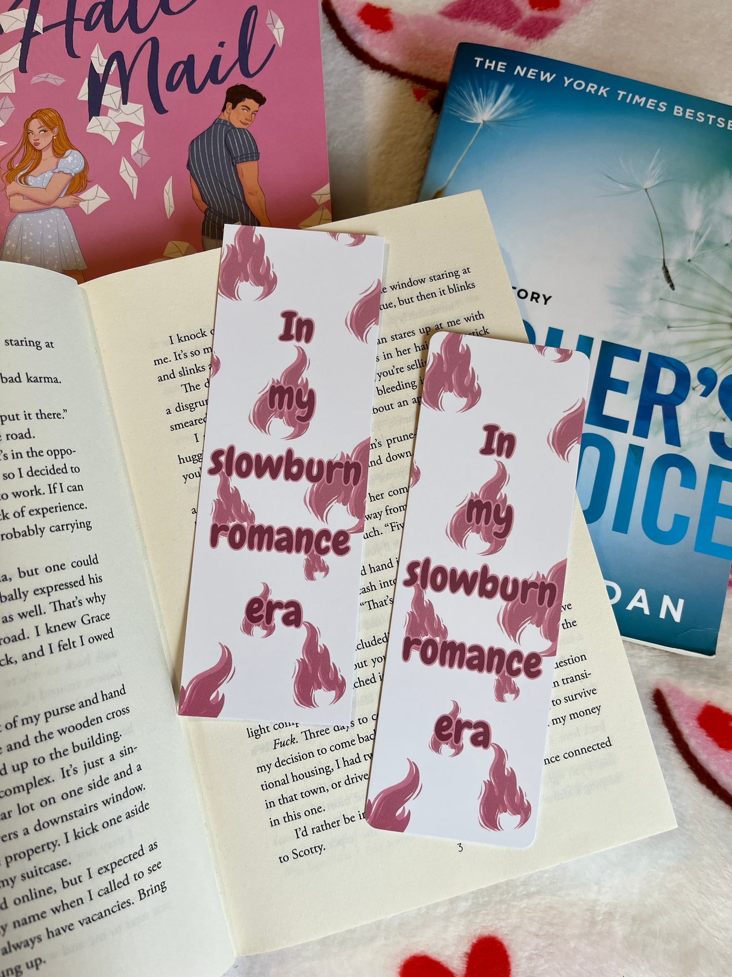 Slow burn romance bookmark