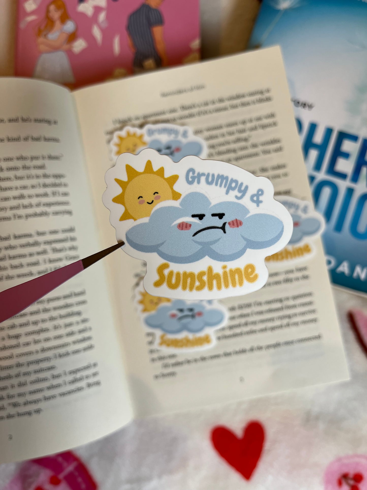 Grumpy & sunshine sticker