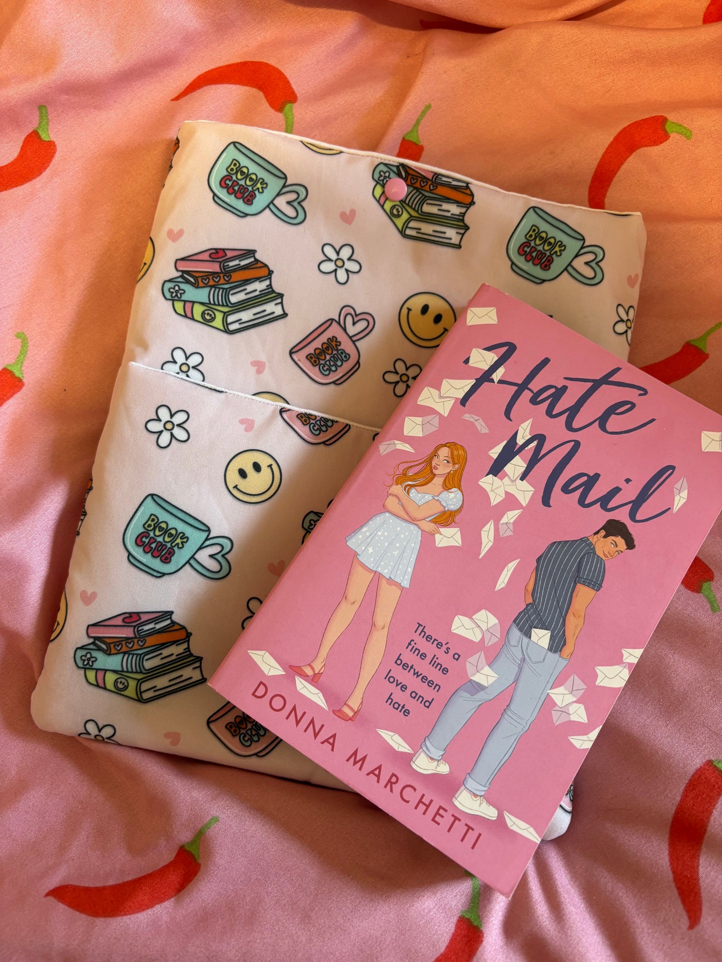 Bookish pink book sleeve