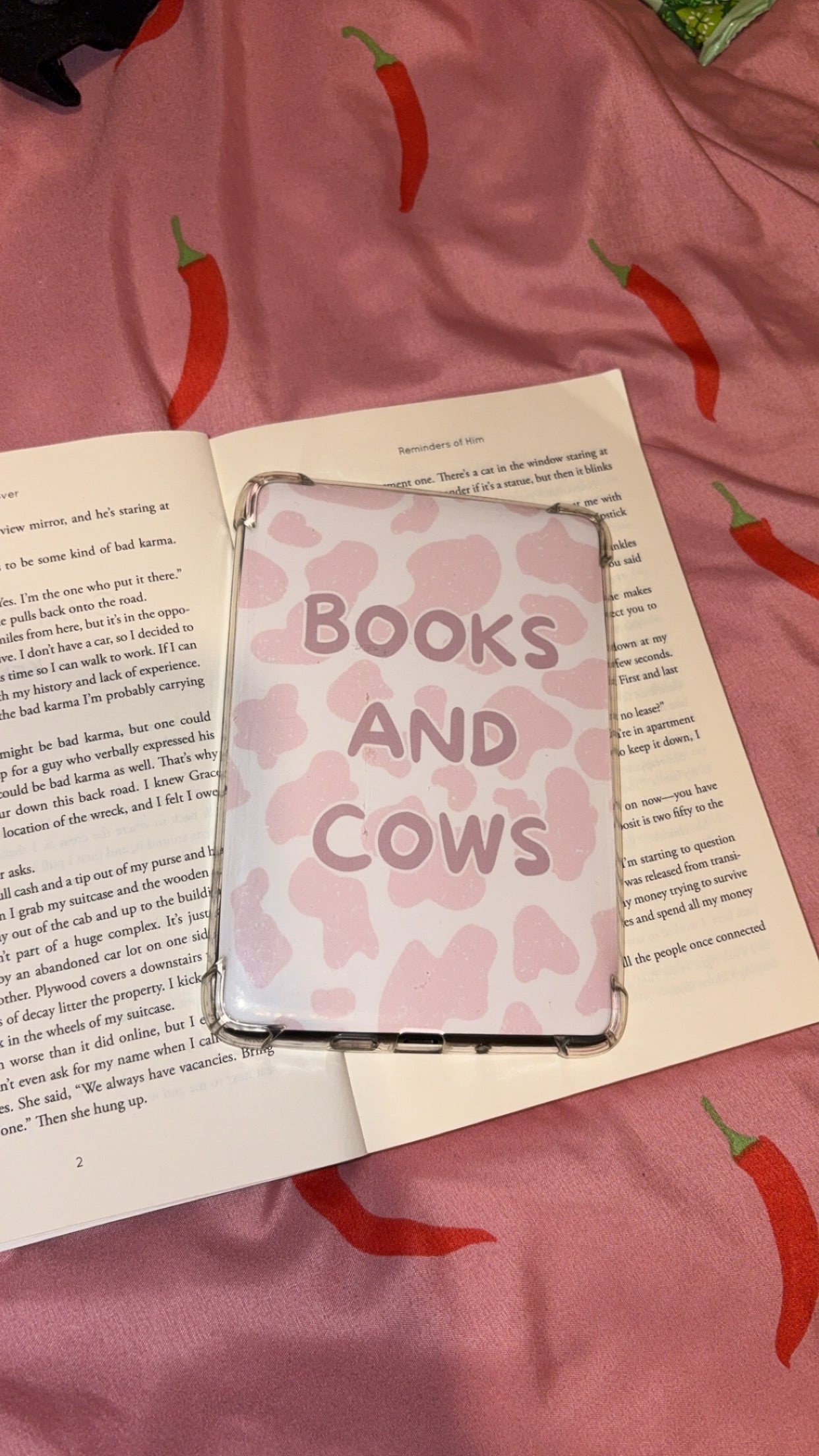 Books and cows kindle insert