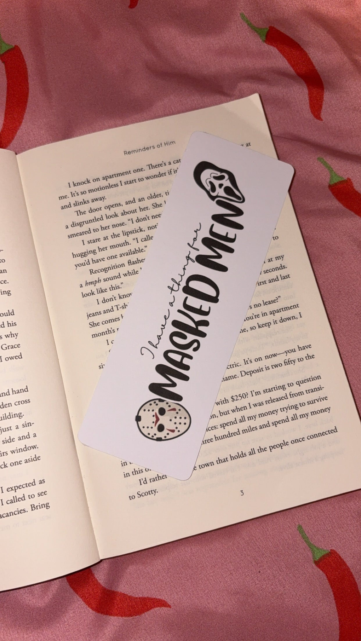 Thing for masked men bookmark