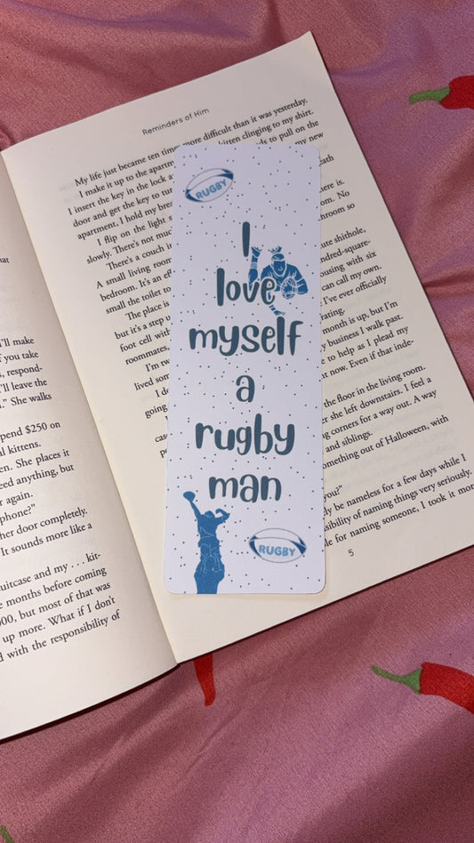 Rugby romance bookmark