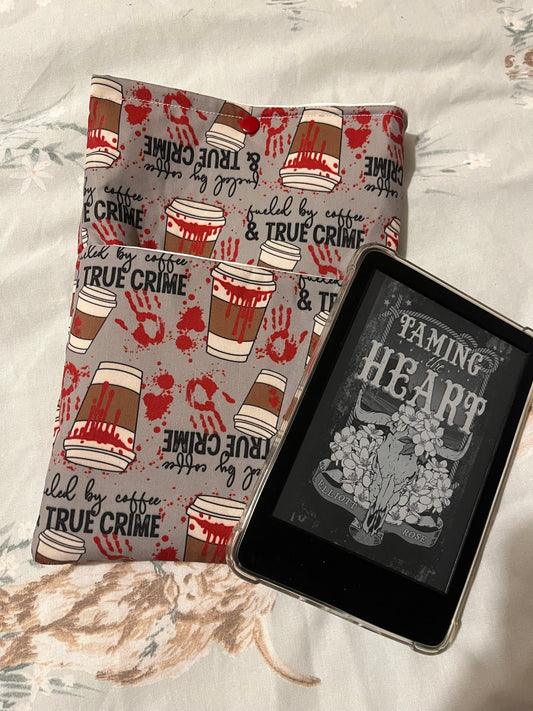 True crime & coffee kindle sleeve