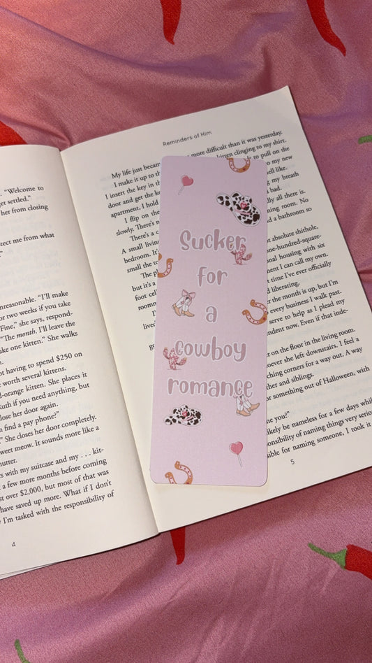 Sucker for a cowboy romance bookmark